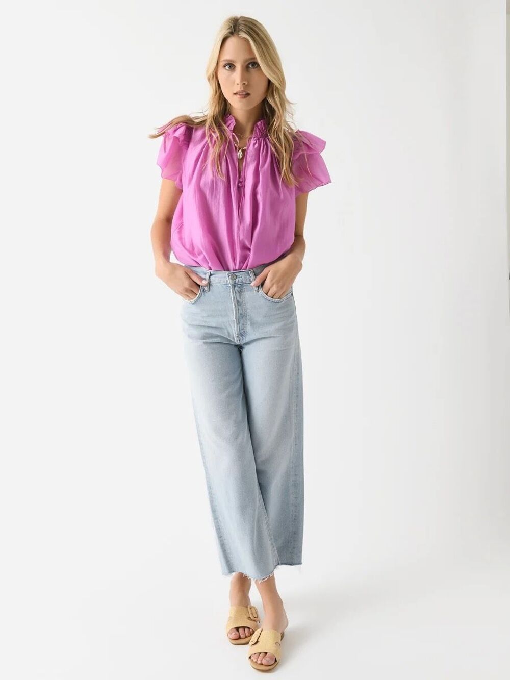AGOLDE Ren Denim Jeans Wide Leg Button Fly Size 29 $238.00